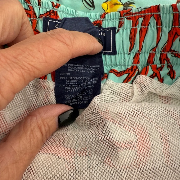 VILEBREQUIN Coral Fish Swim Trunks Bathing Suit Blue Size Boys L - Picture 4 of 5